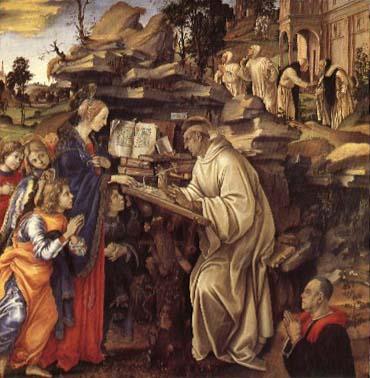 Filippino Lippi The Vison of Saint Bernard France oil painting art